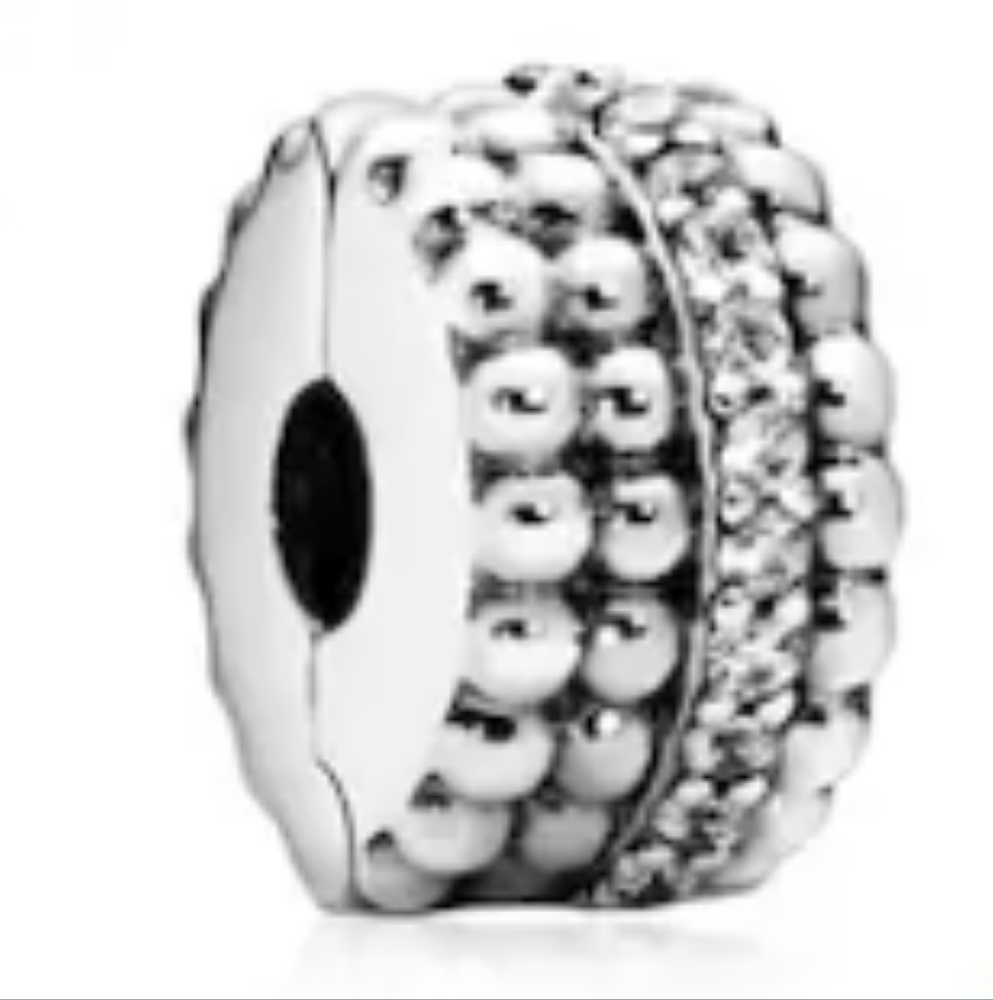 Pandora silver beaded fun charm